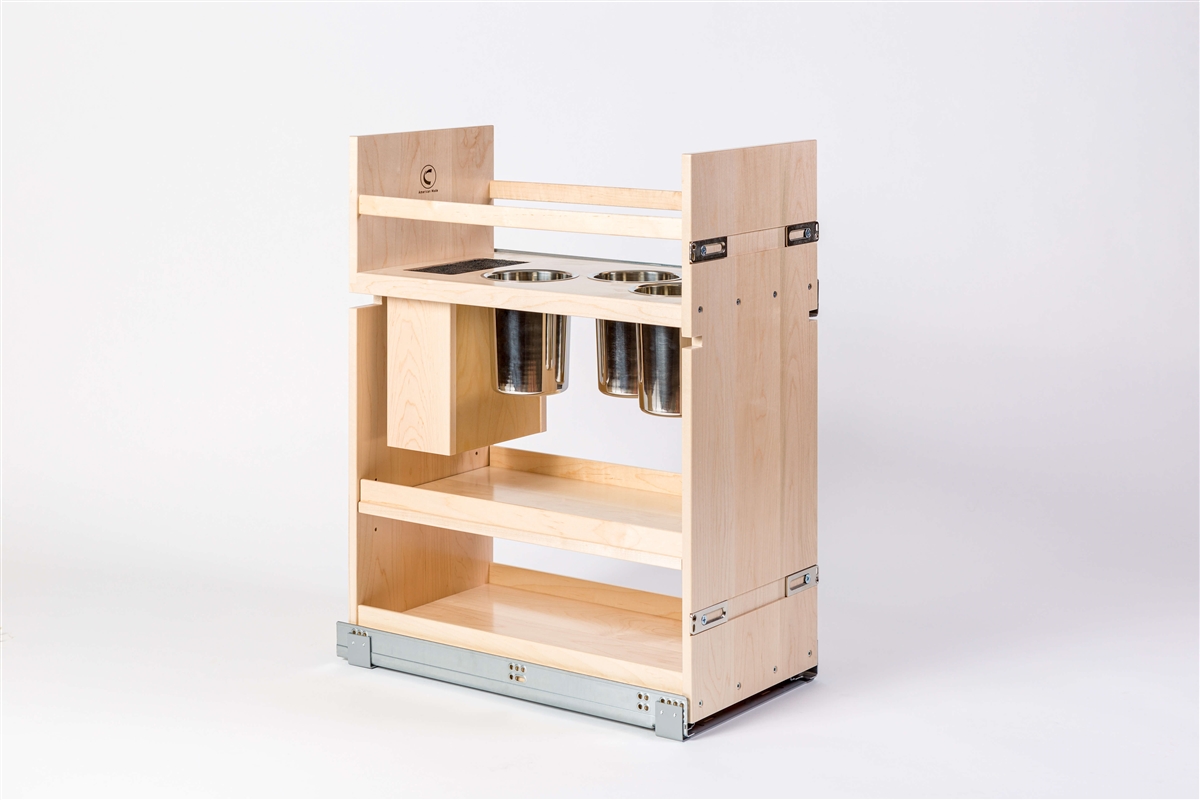 Century Components Cascade Cabinet Cleaning Organizer - Solid Maple (Fits  9 Opening)